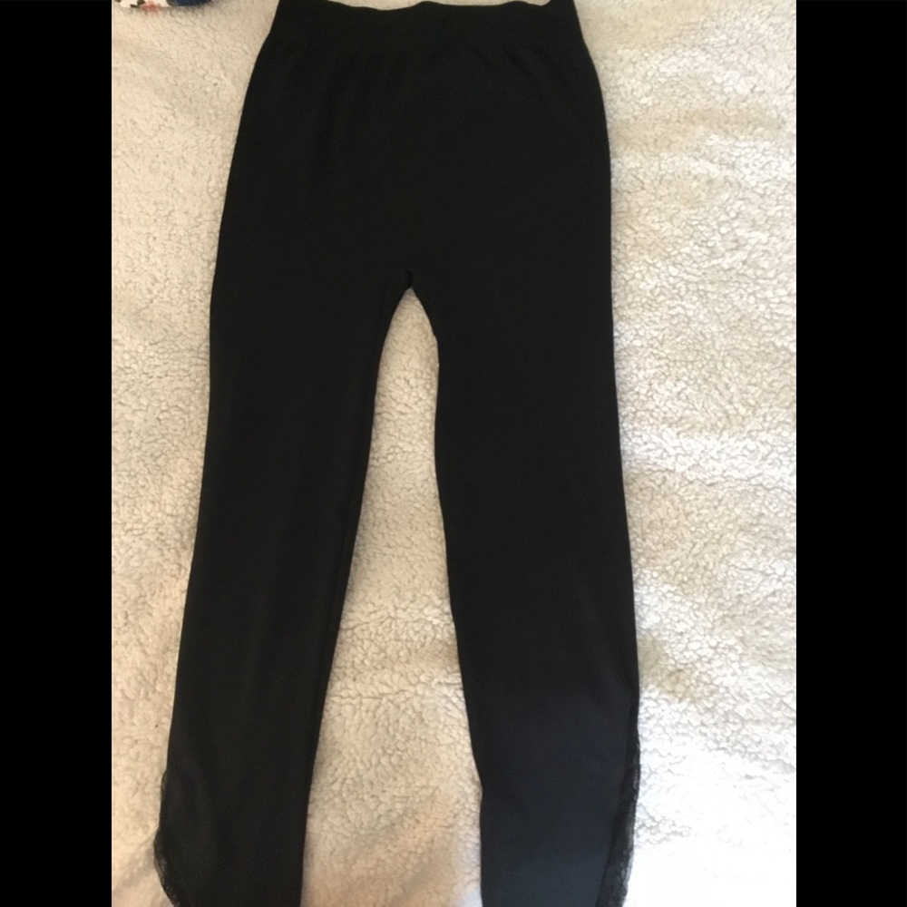 Black leggings with Lace Accent